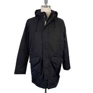 Everlane Men's Large Black The ReNew Long Parka Heavy Jacket PrimaLoft Fill